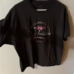 Pro Edge Black Michigan Wolverines Tee Size 2x
